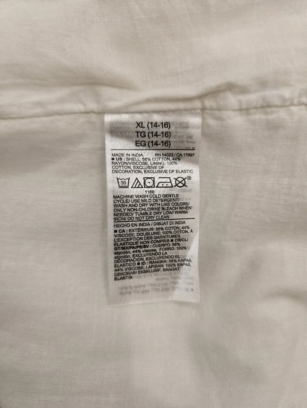Old Navy cinched-waist dress ditsy floral embroidered Square Neckline XL 14-16 - Picture 6 of 6